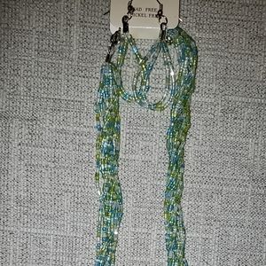 Necklace and Earrings set beaded
